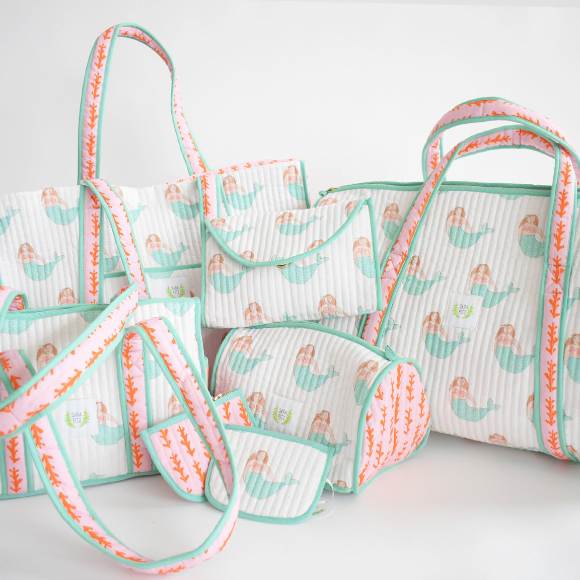 Expandable Tote, Mermaid by Sara Fitz