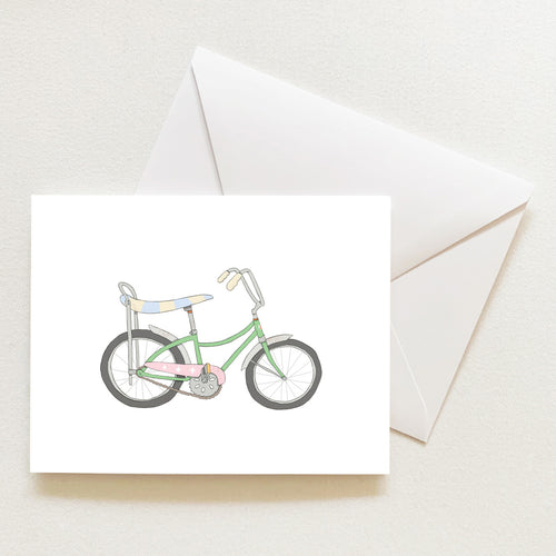 Banana Bike Note Card by Sara Fitz