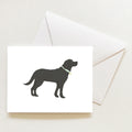 Black Pup Note Card by Sara Fitz
