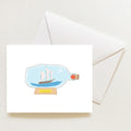 Boat in a Bottle Note Card