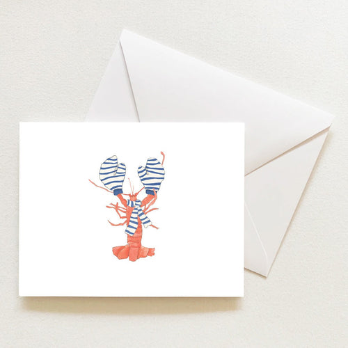 Cozy Lobster Note Card by Sara Fitz