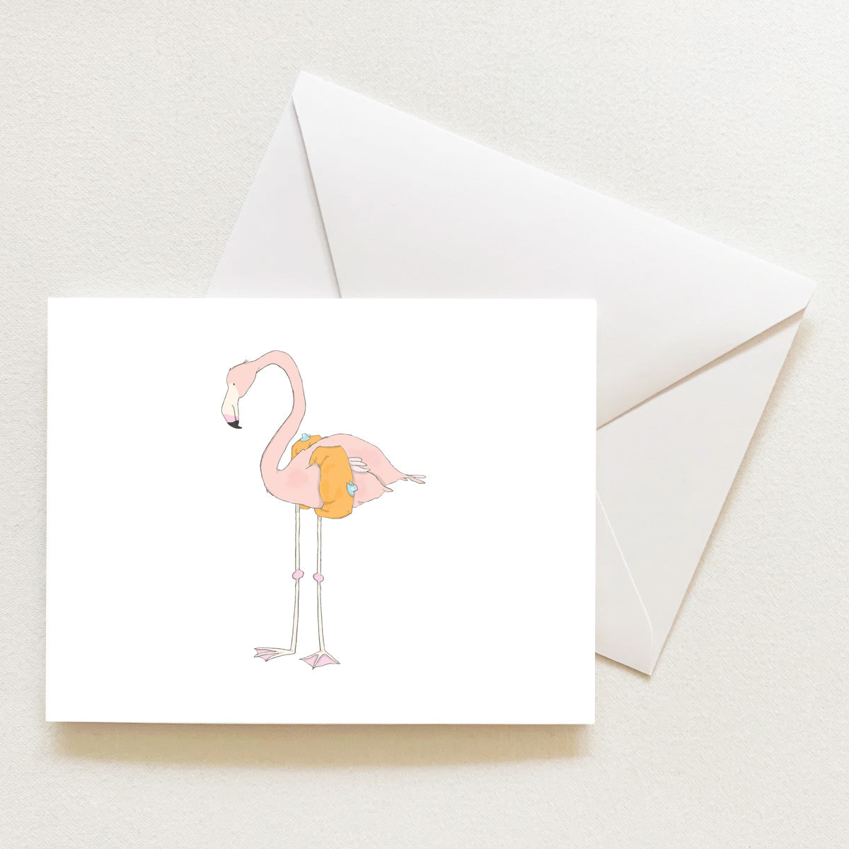 Flamingo Note Card by Sara Fitz