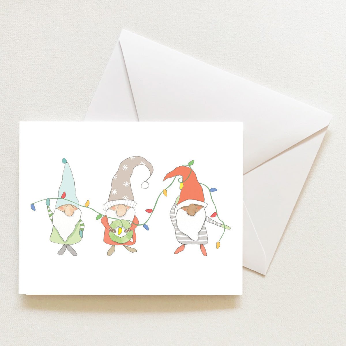 Gnomes Note Card by Sara Fitz
