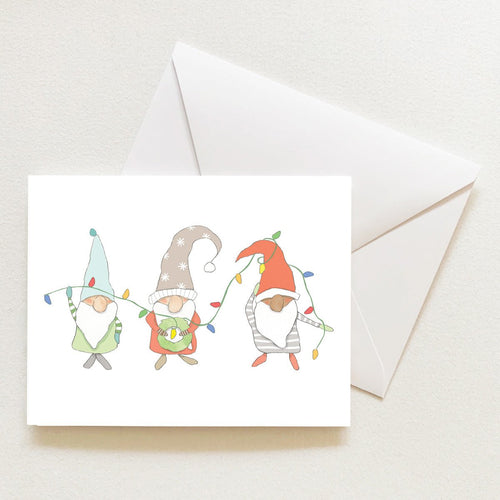 Gnomes Note Card by Sara Fitz