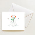 Happy Snowman Note Card by Sara Fitz