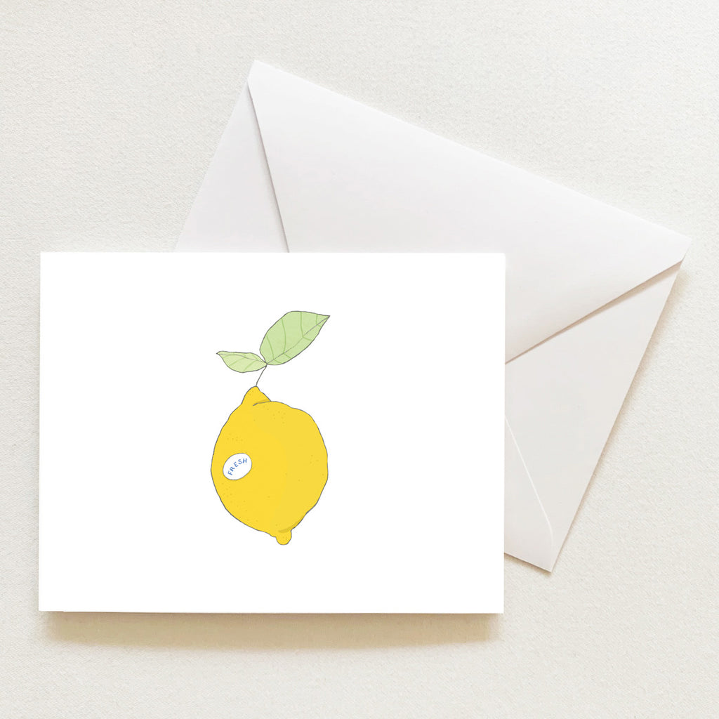 Lemon Note Card by Sara Fitz