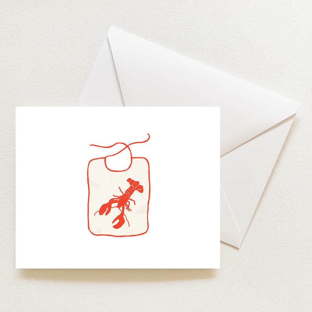 Lobster Bib Note Card