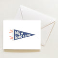 New England Pennant Note Card by Sara Fitz