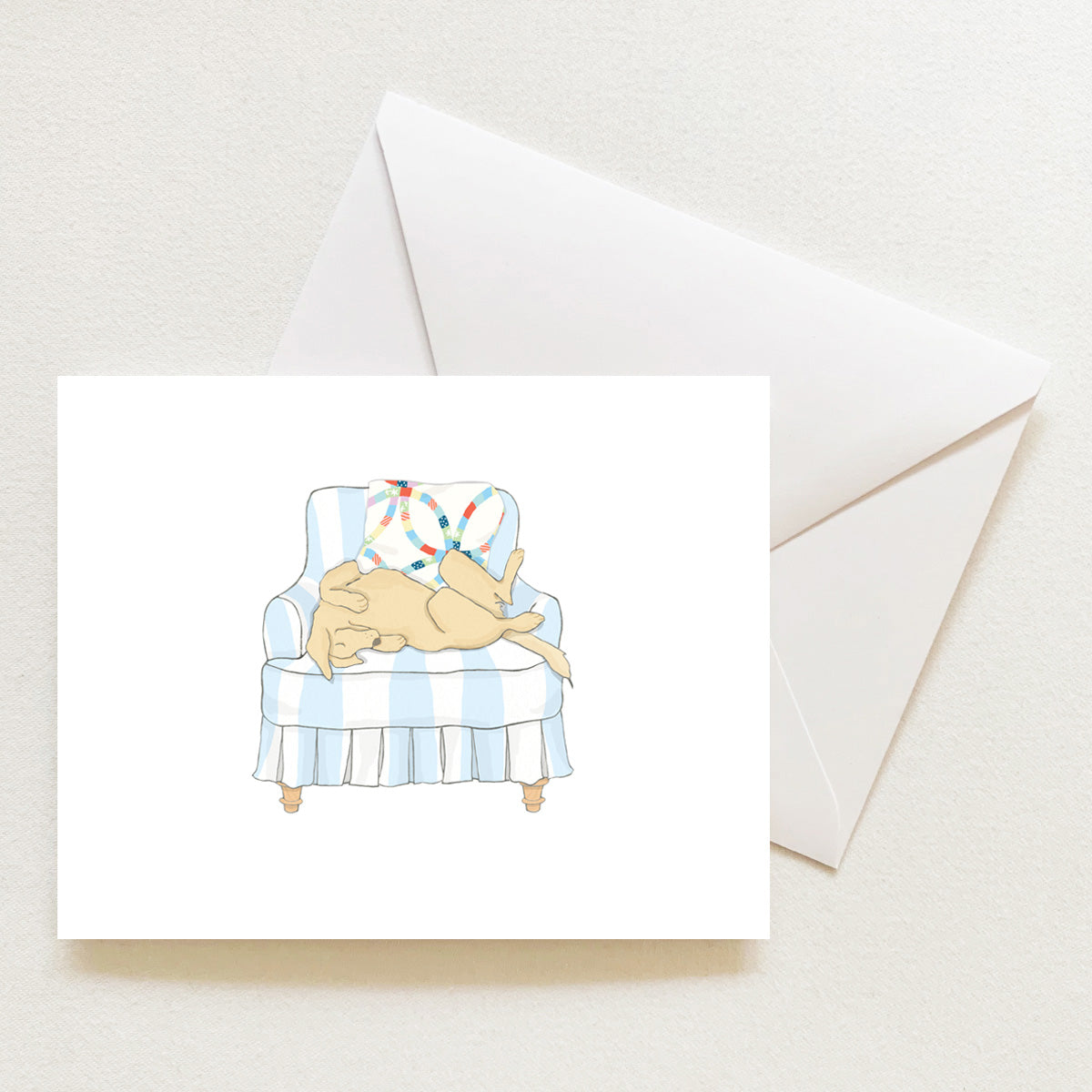 Pup in a Chair Note Card