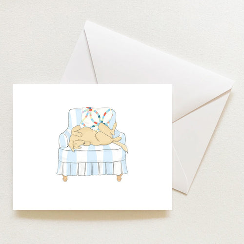 Pup in a Chair Note Card Note Cards Sara Fitz 