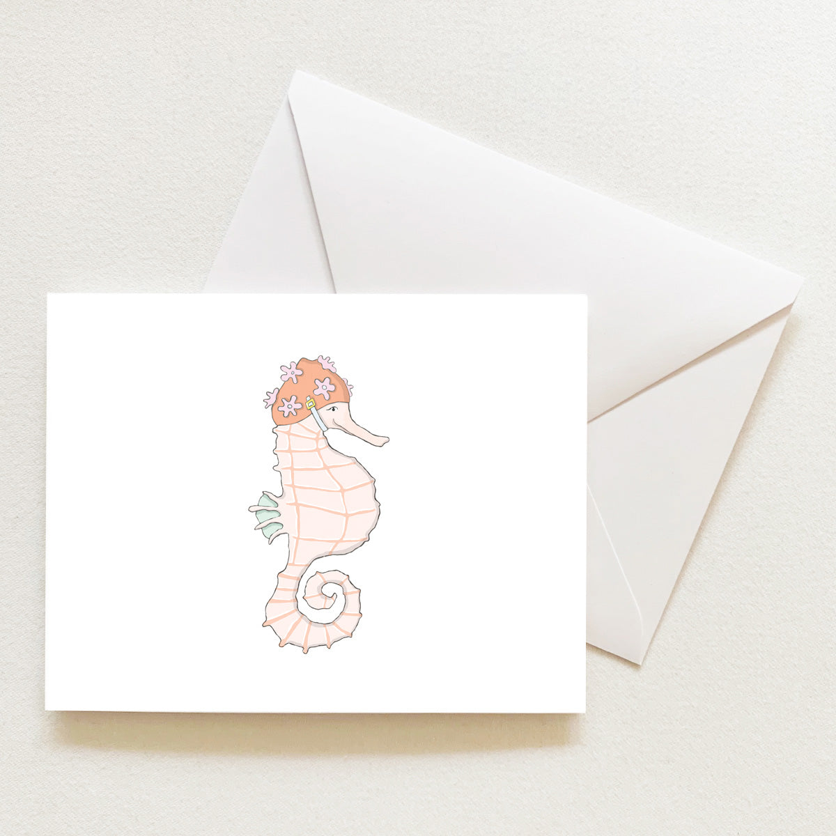 Seahorse Note Card by Sara Fitz