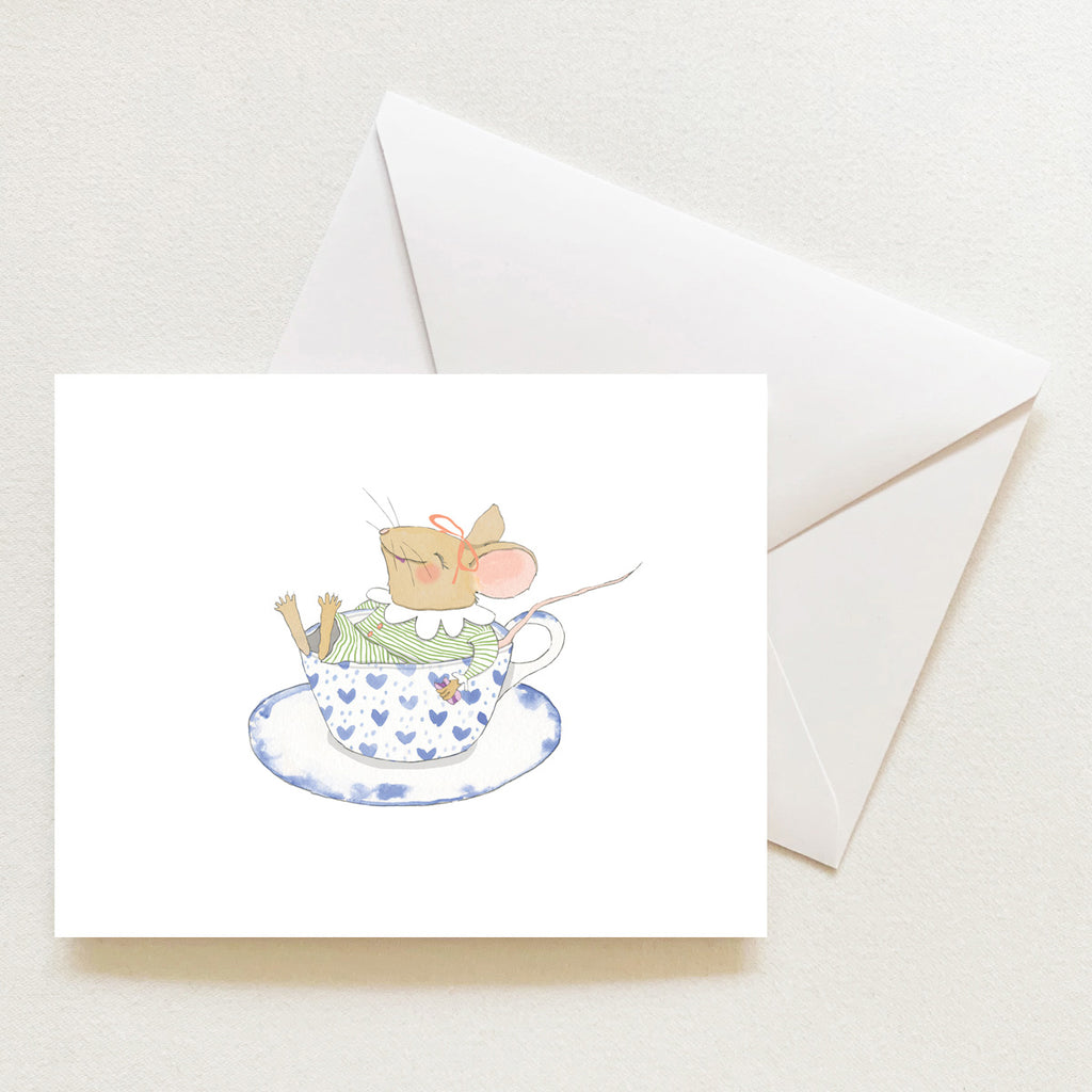 Teacup Mouse Note Card