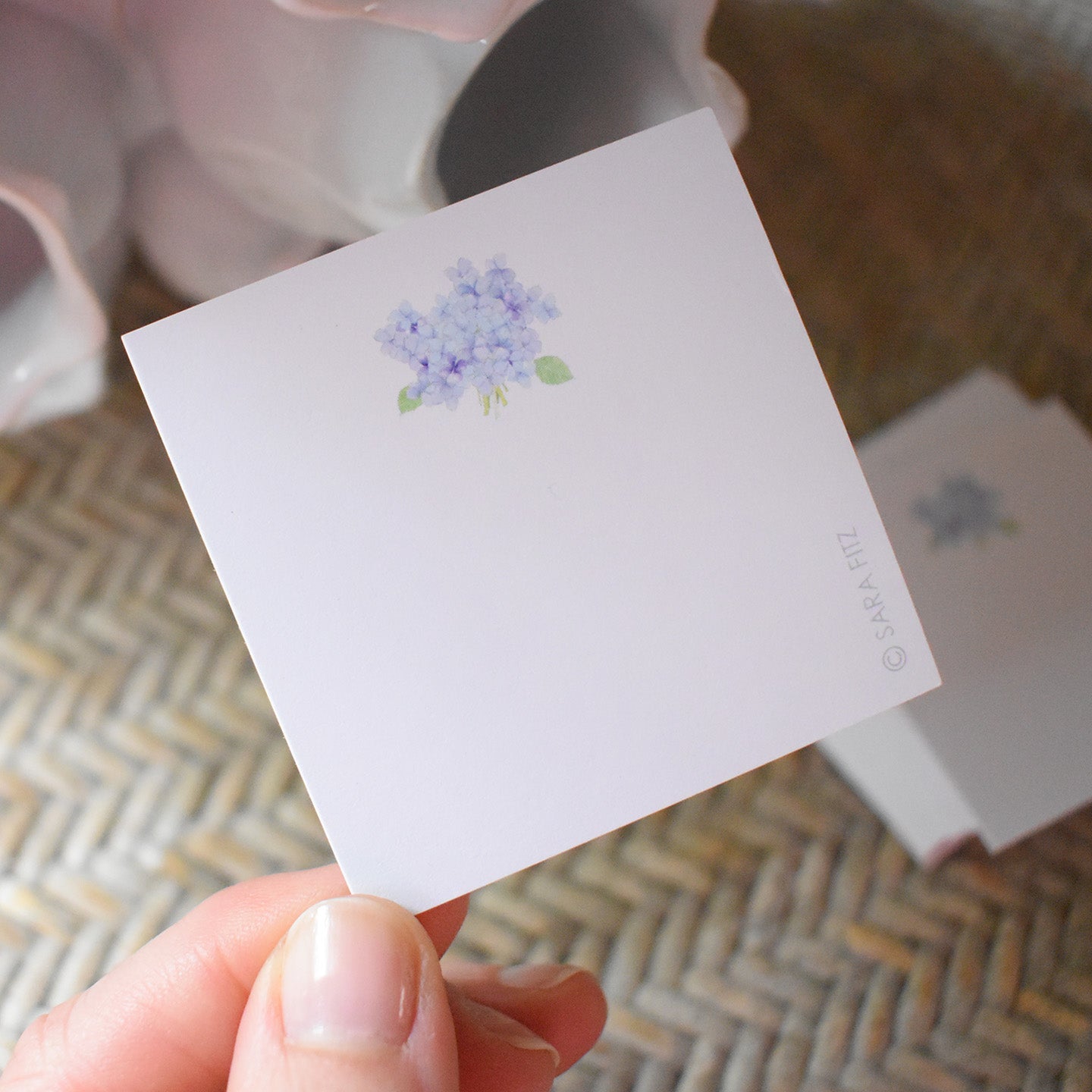 Hydrangea Notelet by Sara Fitz
