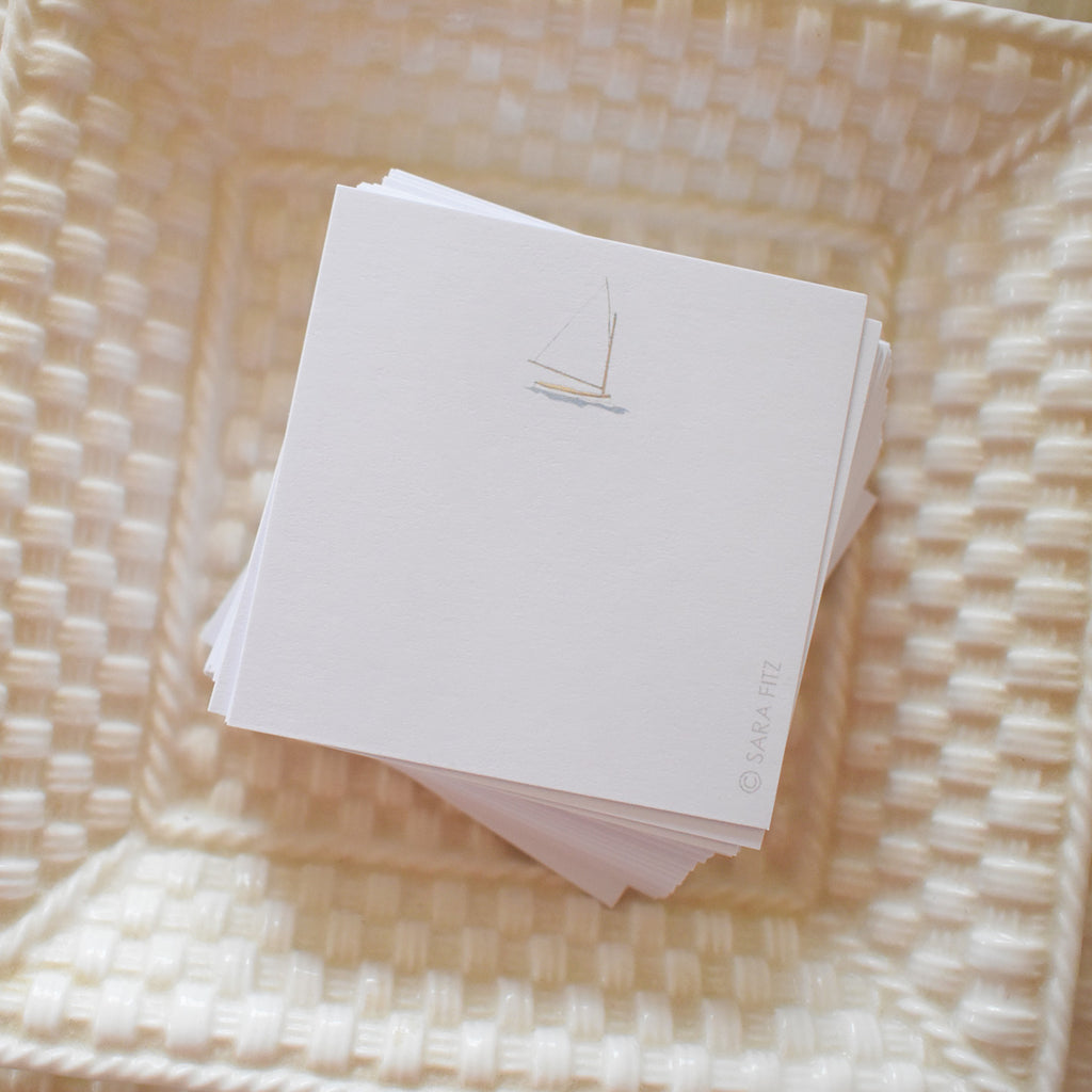 Sailboat Notelet by Sara Fitz
