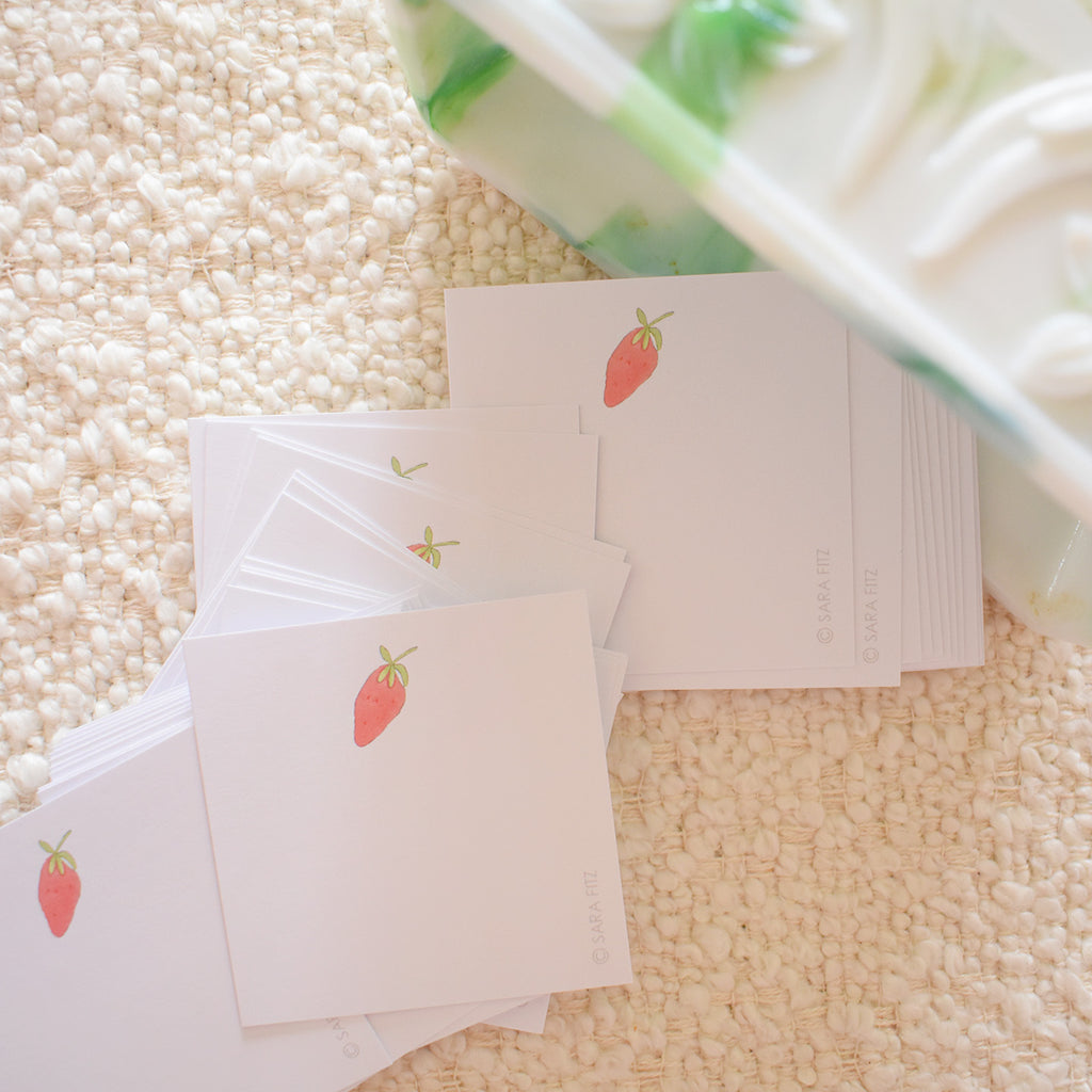 Strawberry Notelet by Sara Fitz
