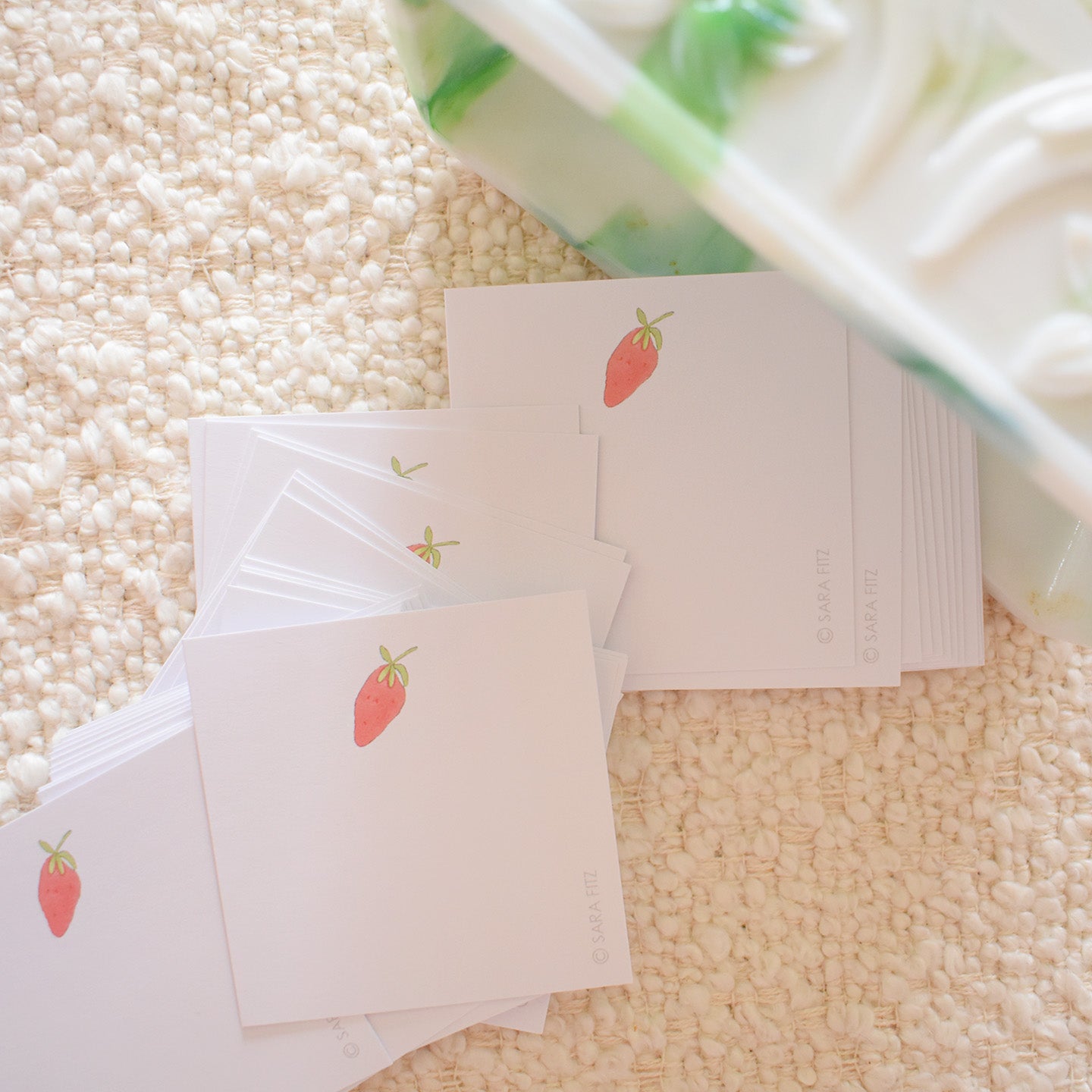 Strawberry Notelet by Sara Fitz