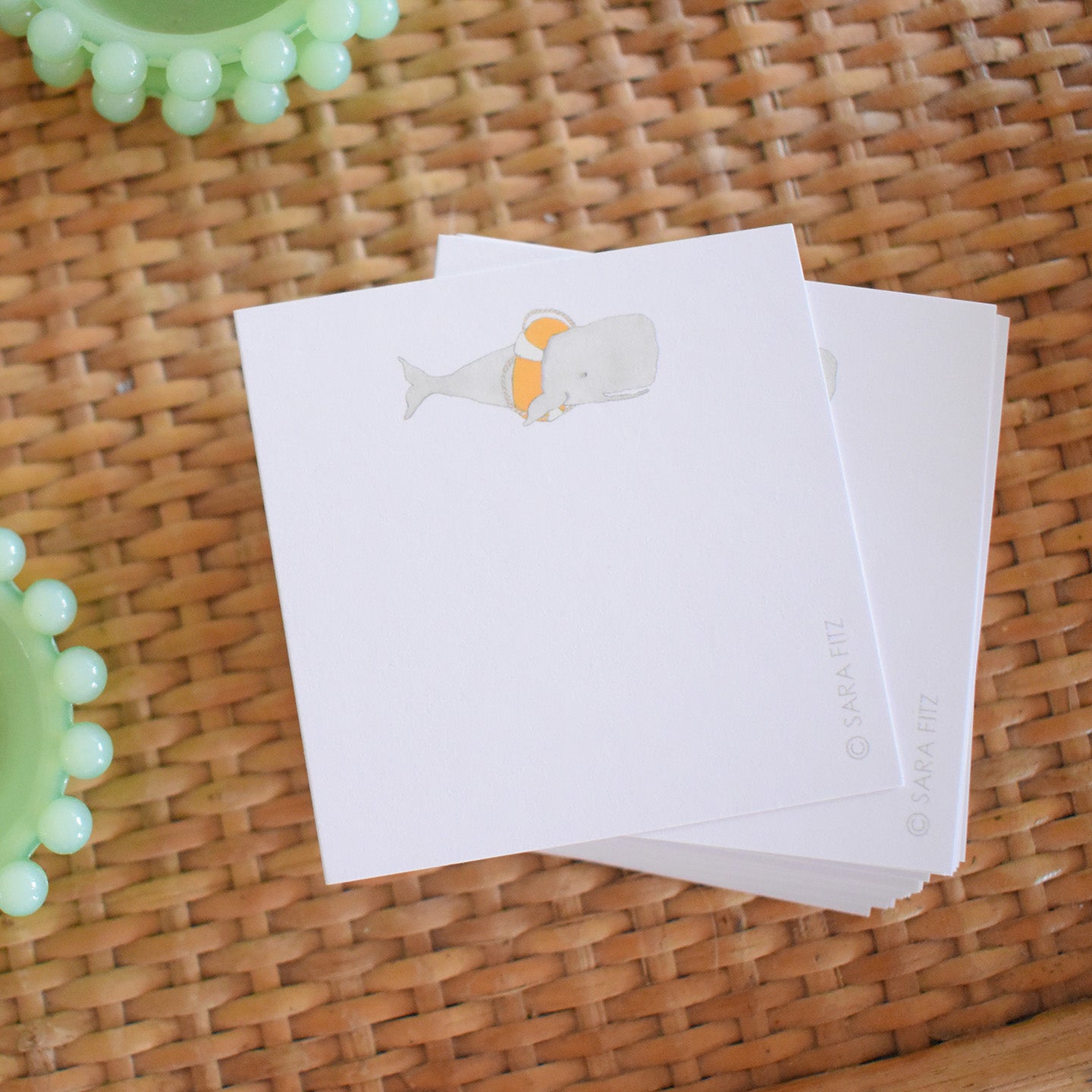 Whale Notelet by Sara Fitz