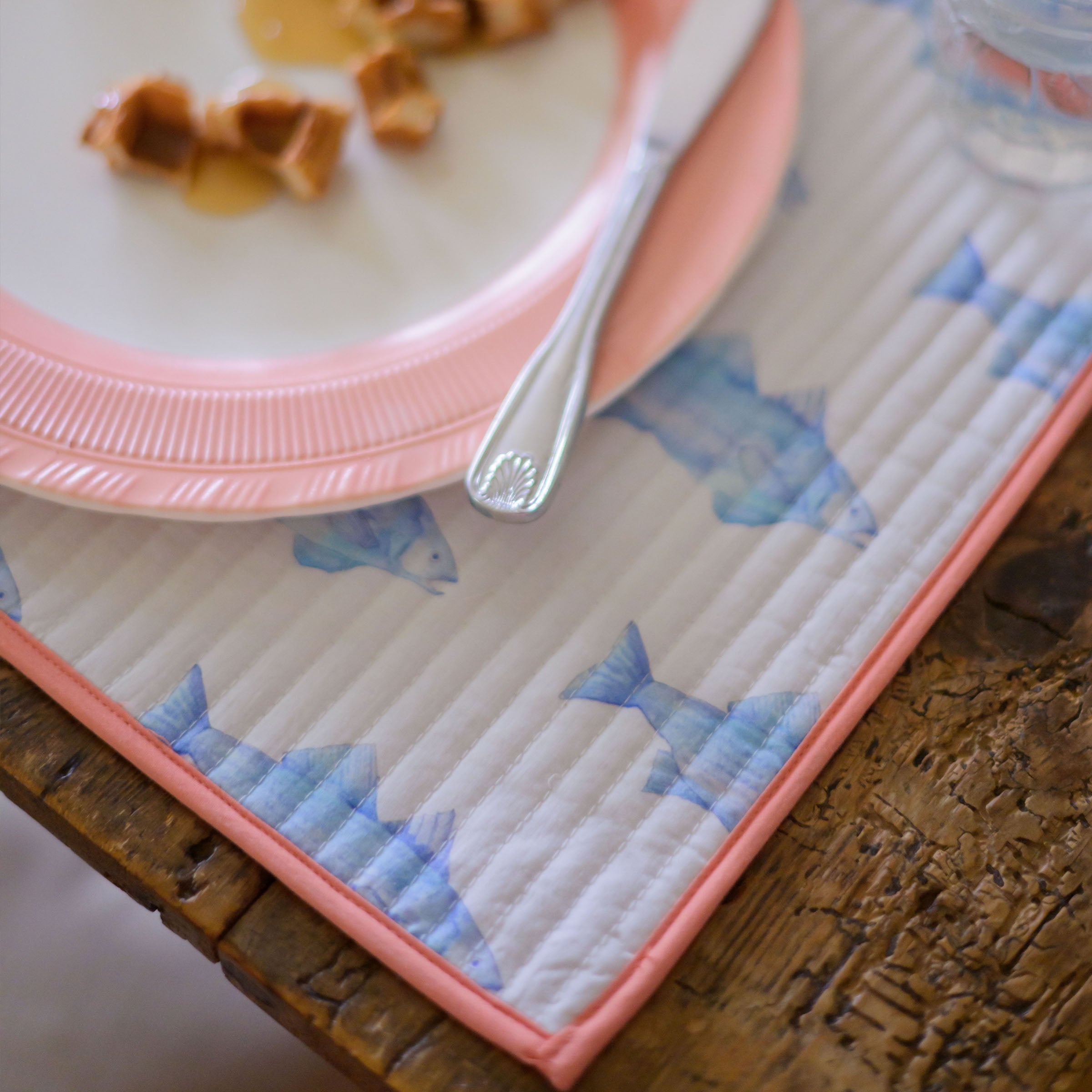 Blue Fish Placemats by Sara Fitz