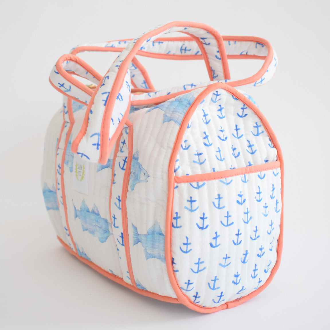 Purse, Blue Fish by Sara Fitz