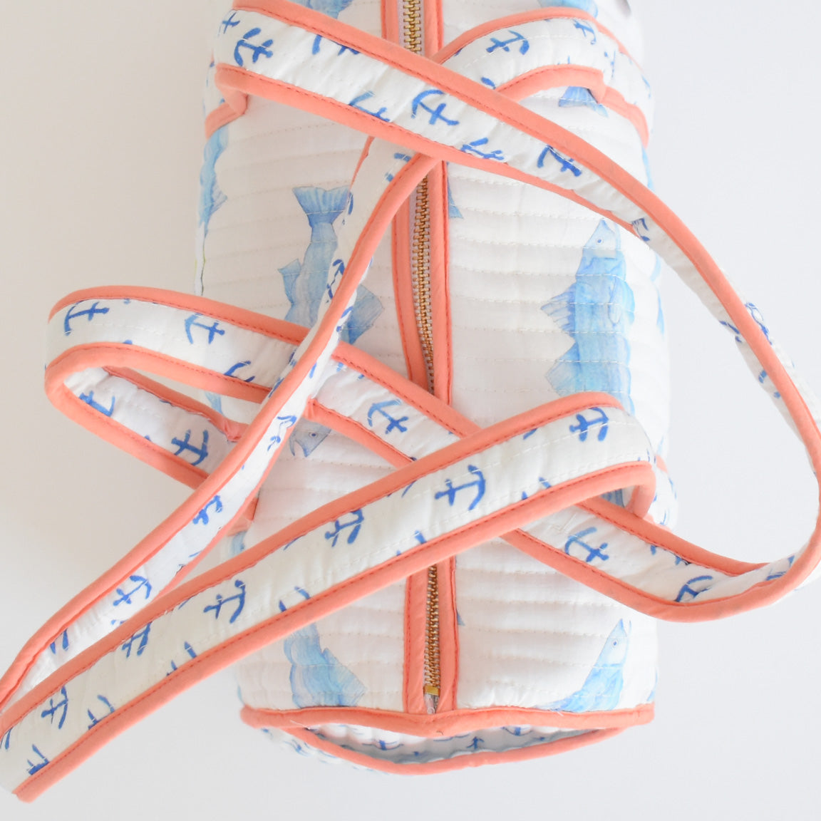 Purse, Blue Fish by Sara Fitz