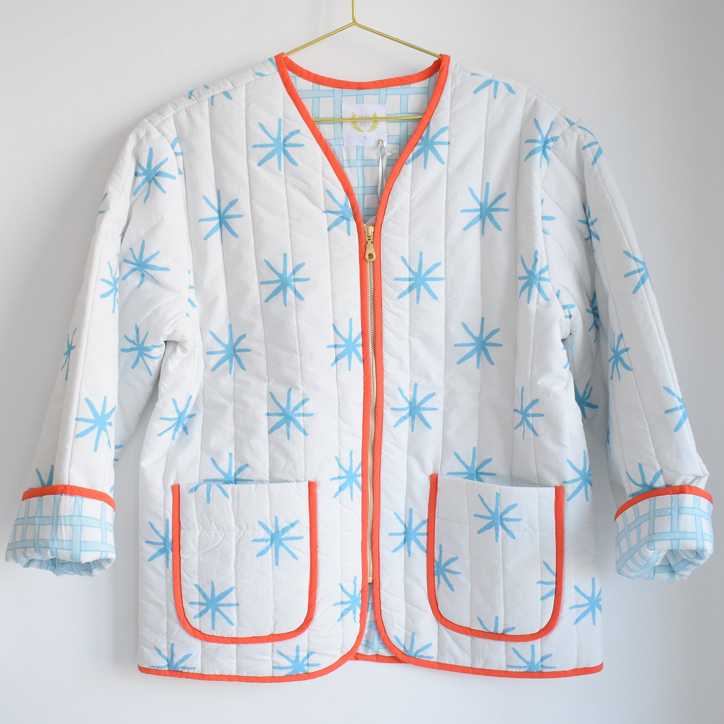 Star Blue Quilted Jacket by Sara Fitz