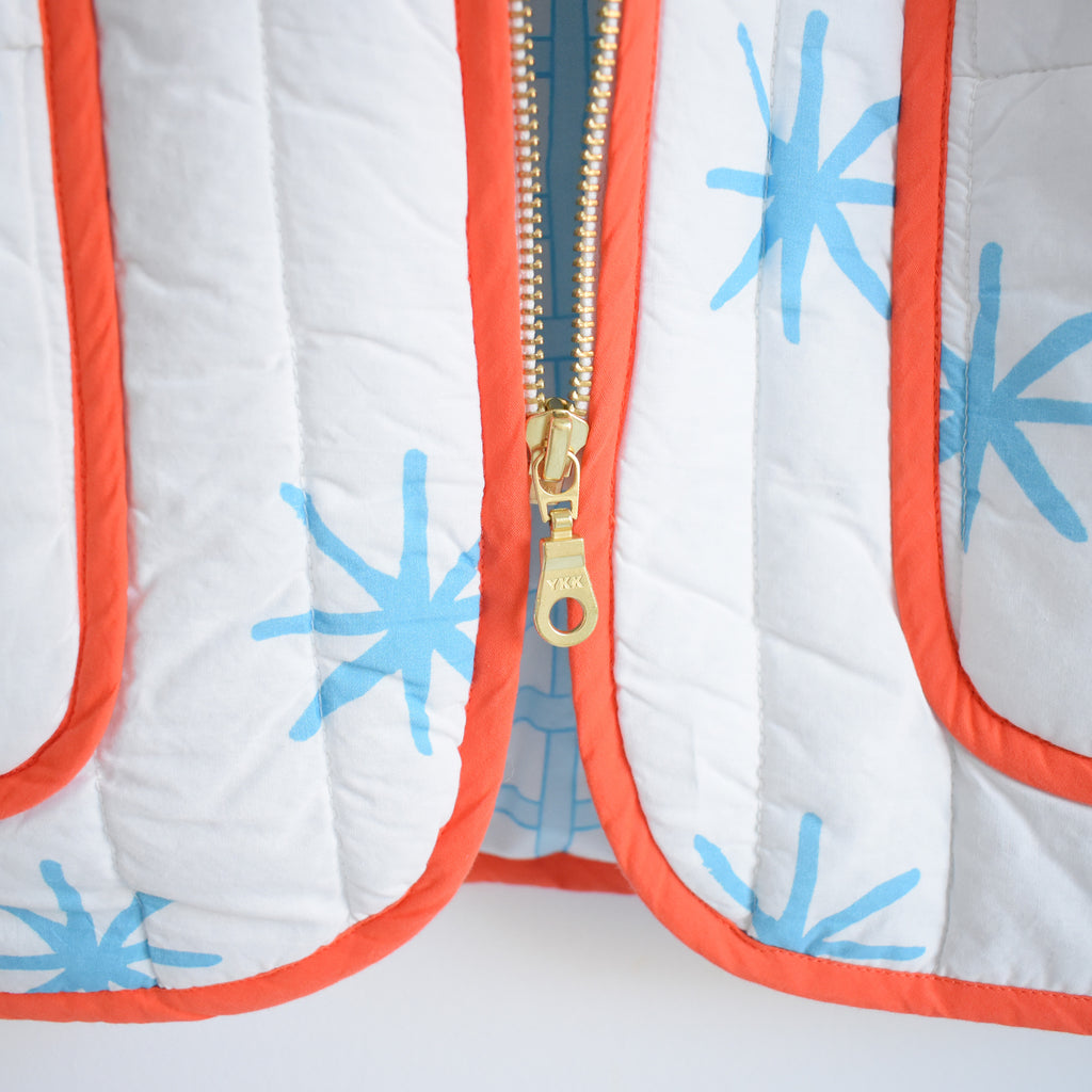 Star Blue Quilted Jacket by Sara Fitz