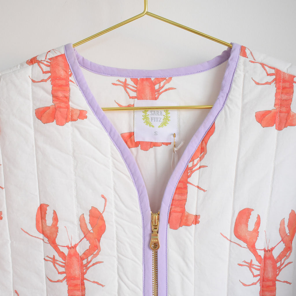 Lobster Quilted Jacket by Sara Fitz