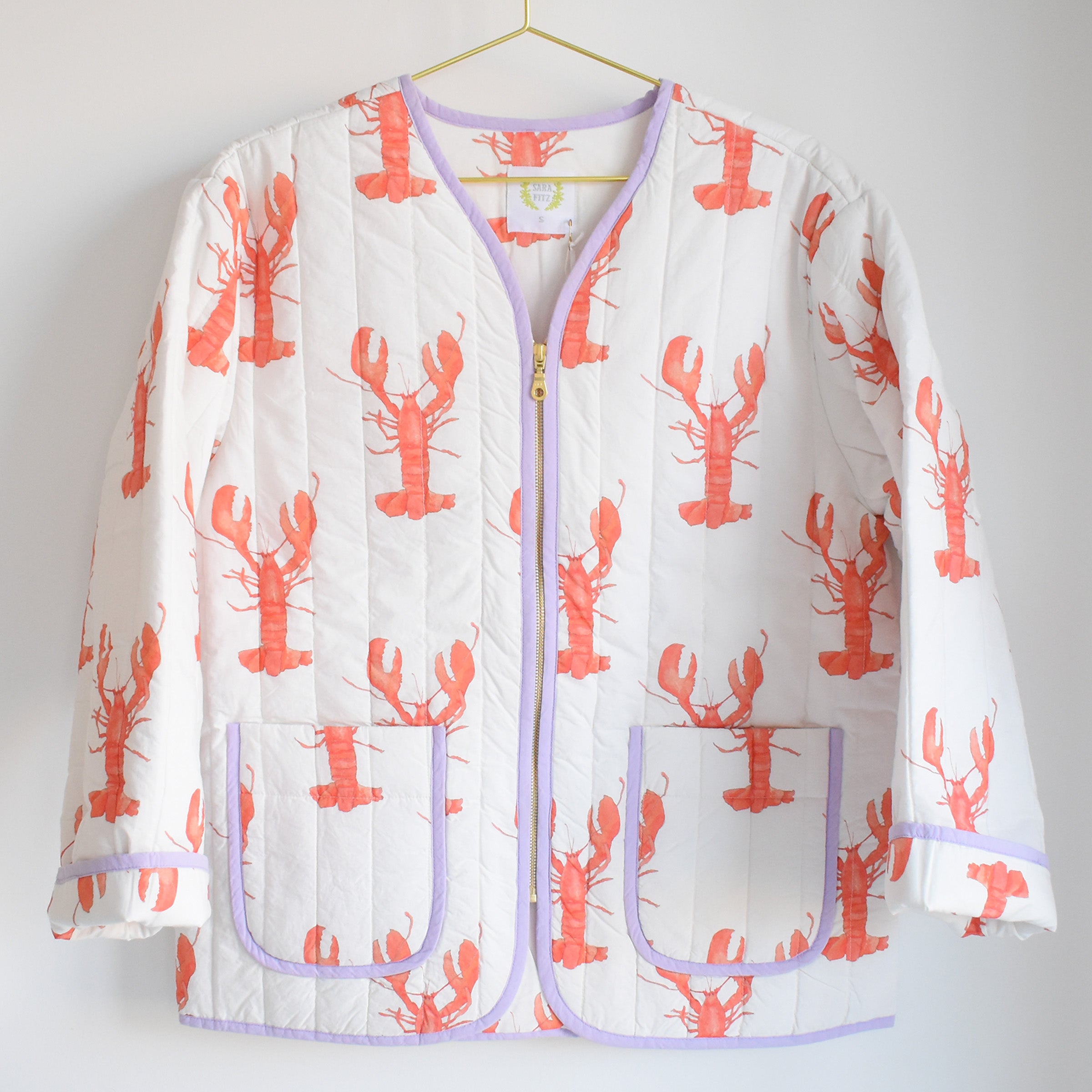 Lobster Quilted Jacket by Sara Fitz