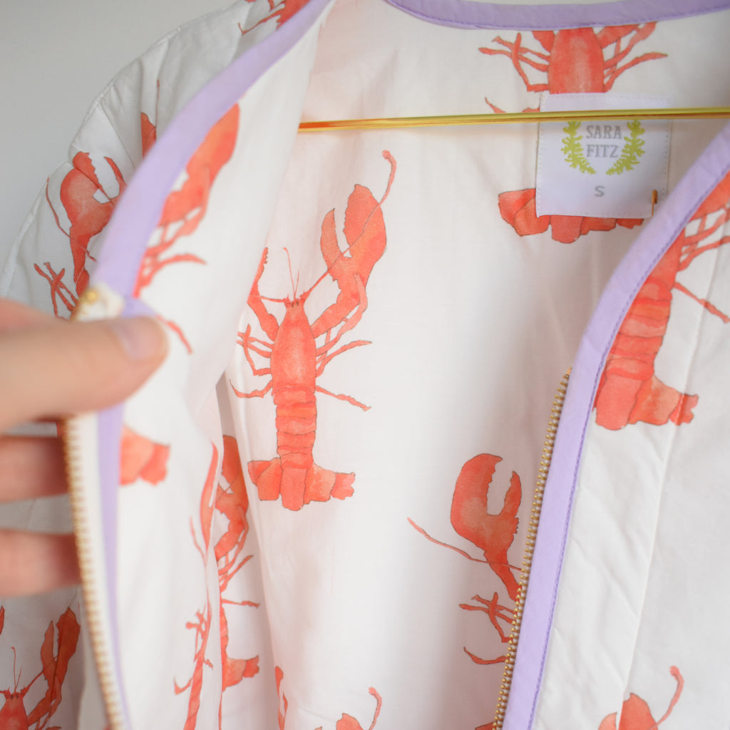 Lobster Quilted Jacket by Sara Fitz