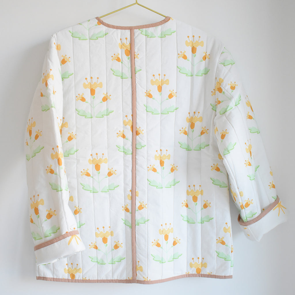 Sherbet Block Print Quilted Jacket by Sara Fitz