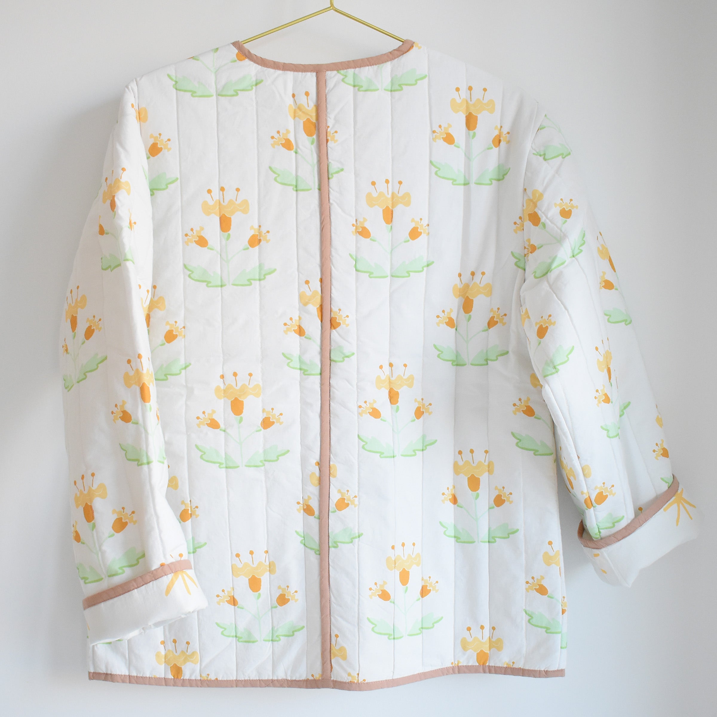 Sherbet Block Print Quilted Jacket by Sara Fitz