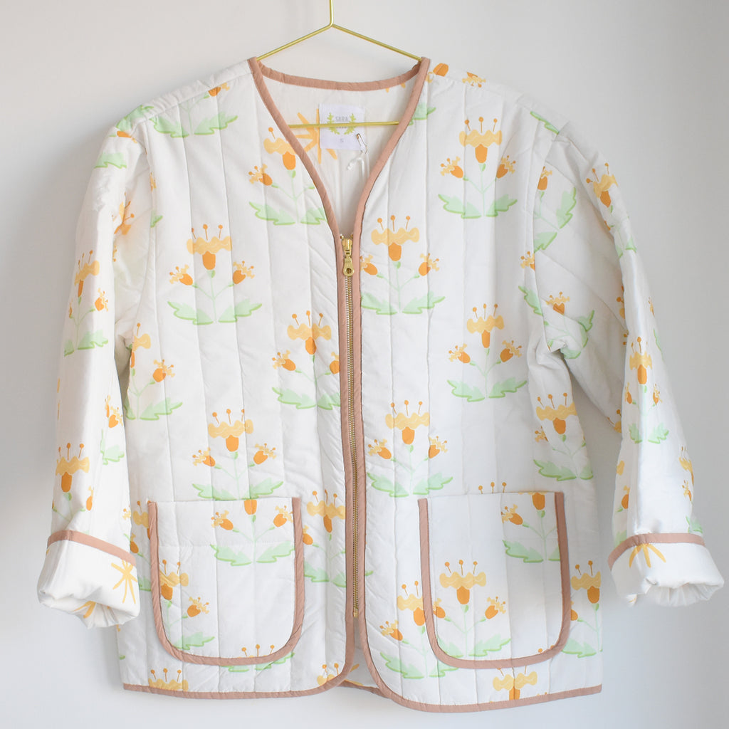 Sherbet Block Print Quilted Jacket by Sara Fitz
