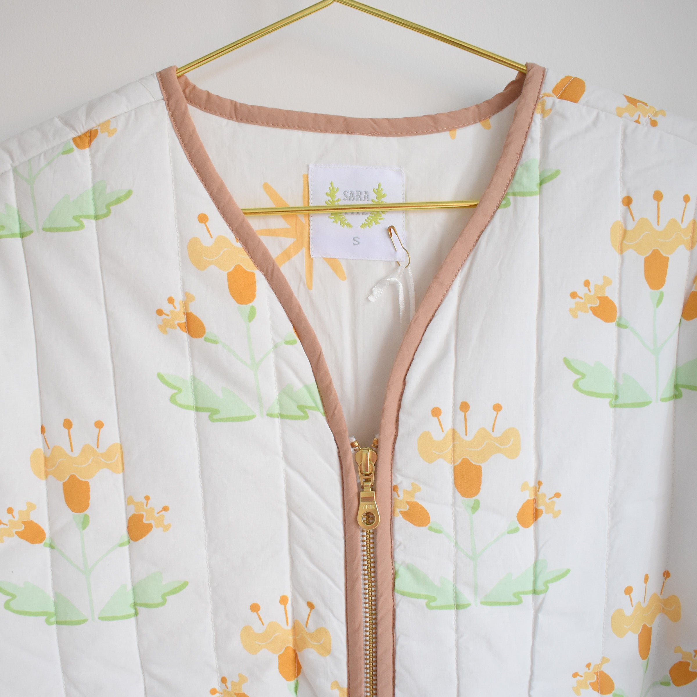 Sherbet Block Print Quilted Jacket by Sara Fitz