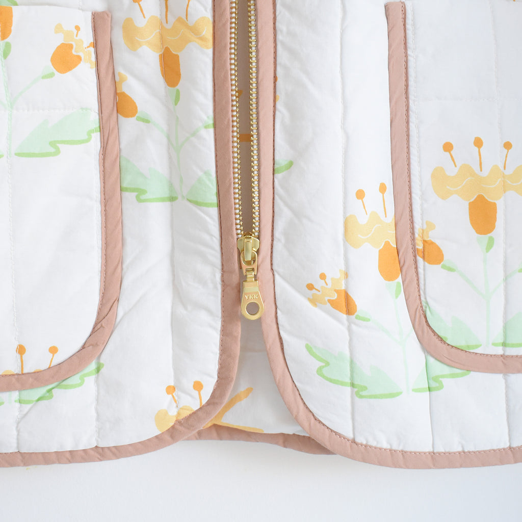 Sherbet Block Print Quilted Jacket by Sara Fitz