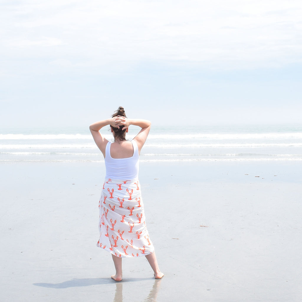 Sarong, Lobster by Sara Fitz