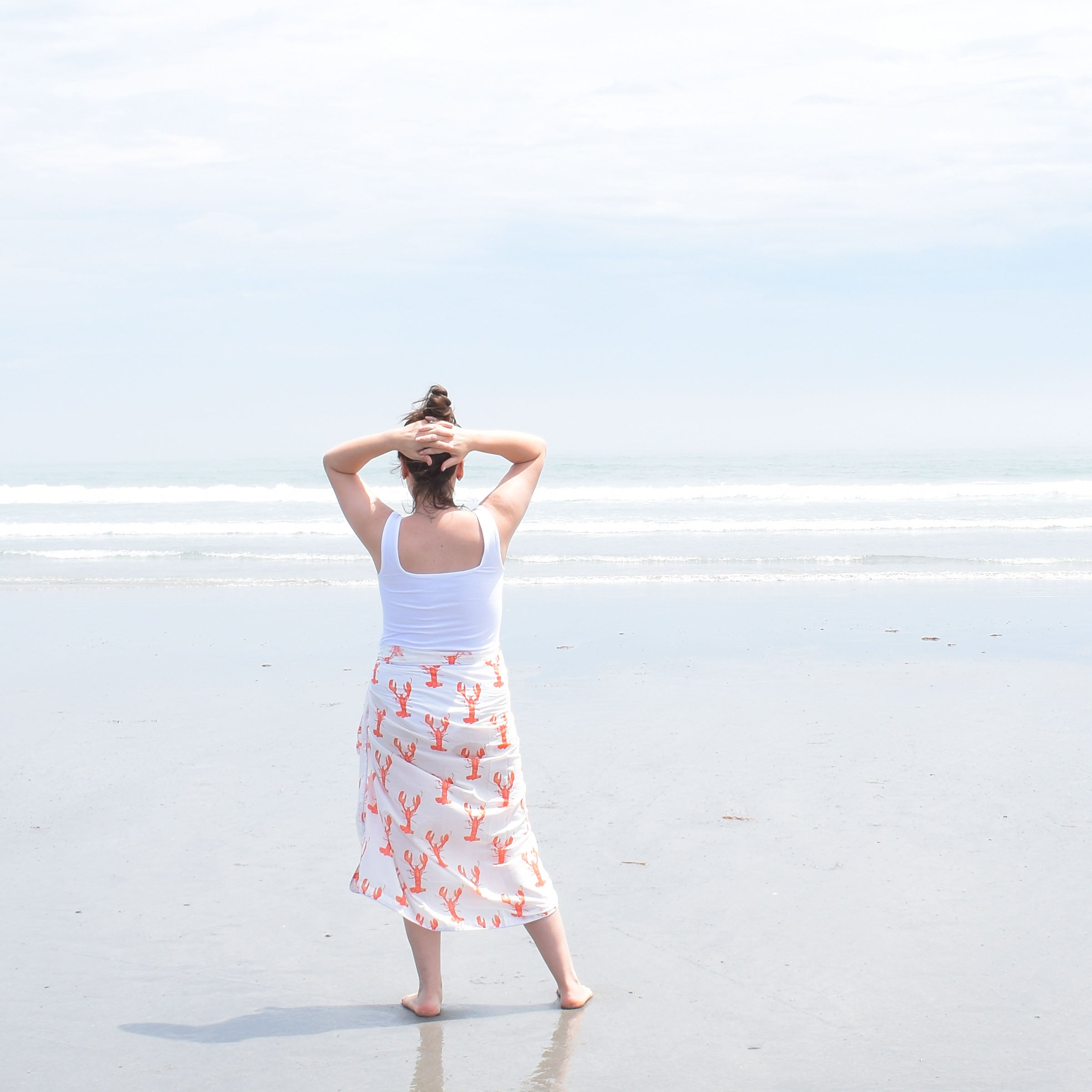 Sarong, Lobster by Sara Fitz