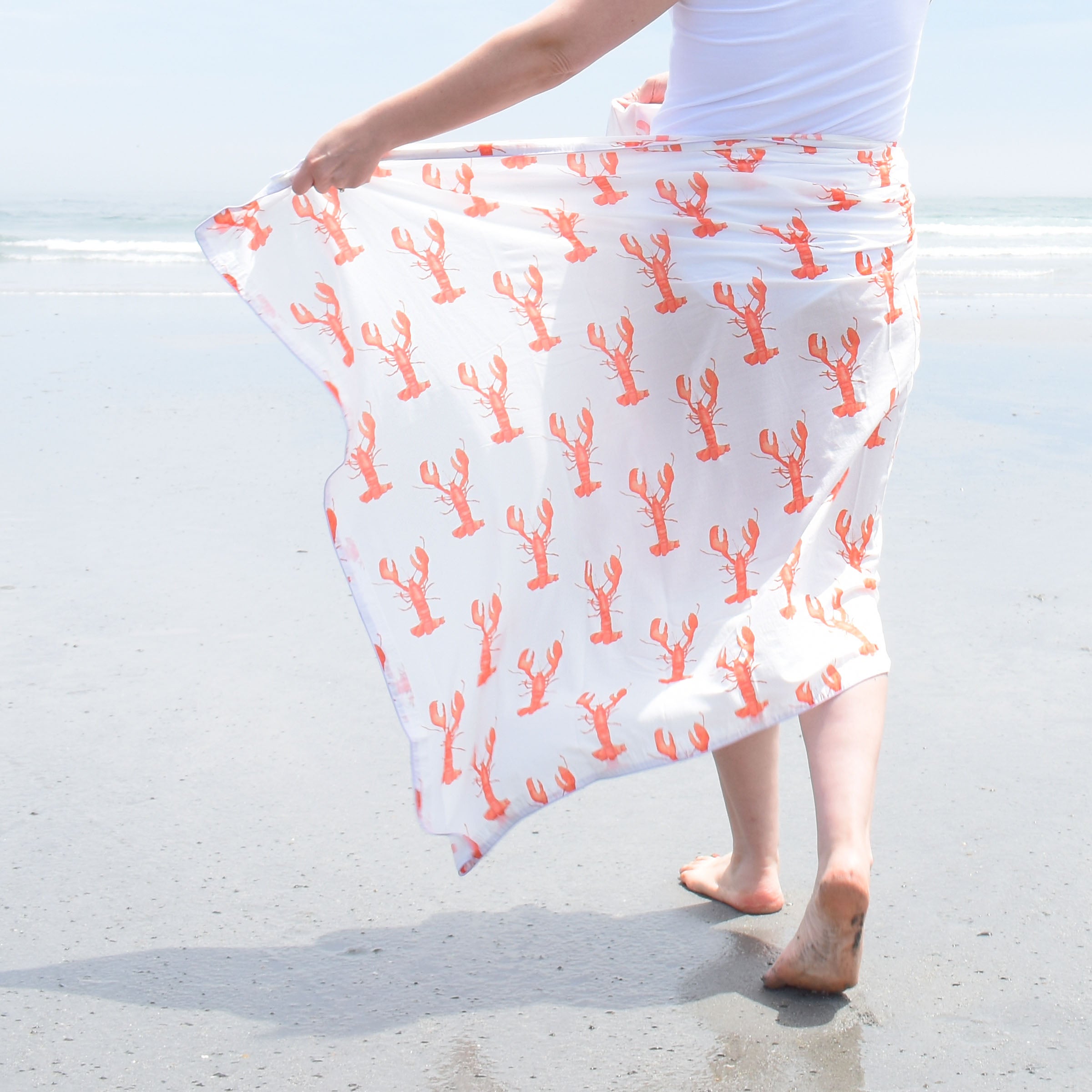 Sarong, Lobster by Sara Fitz