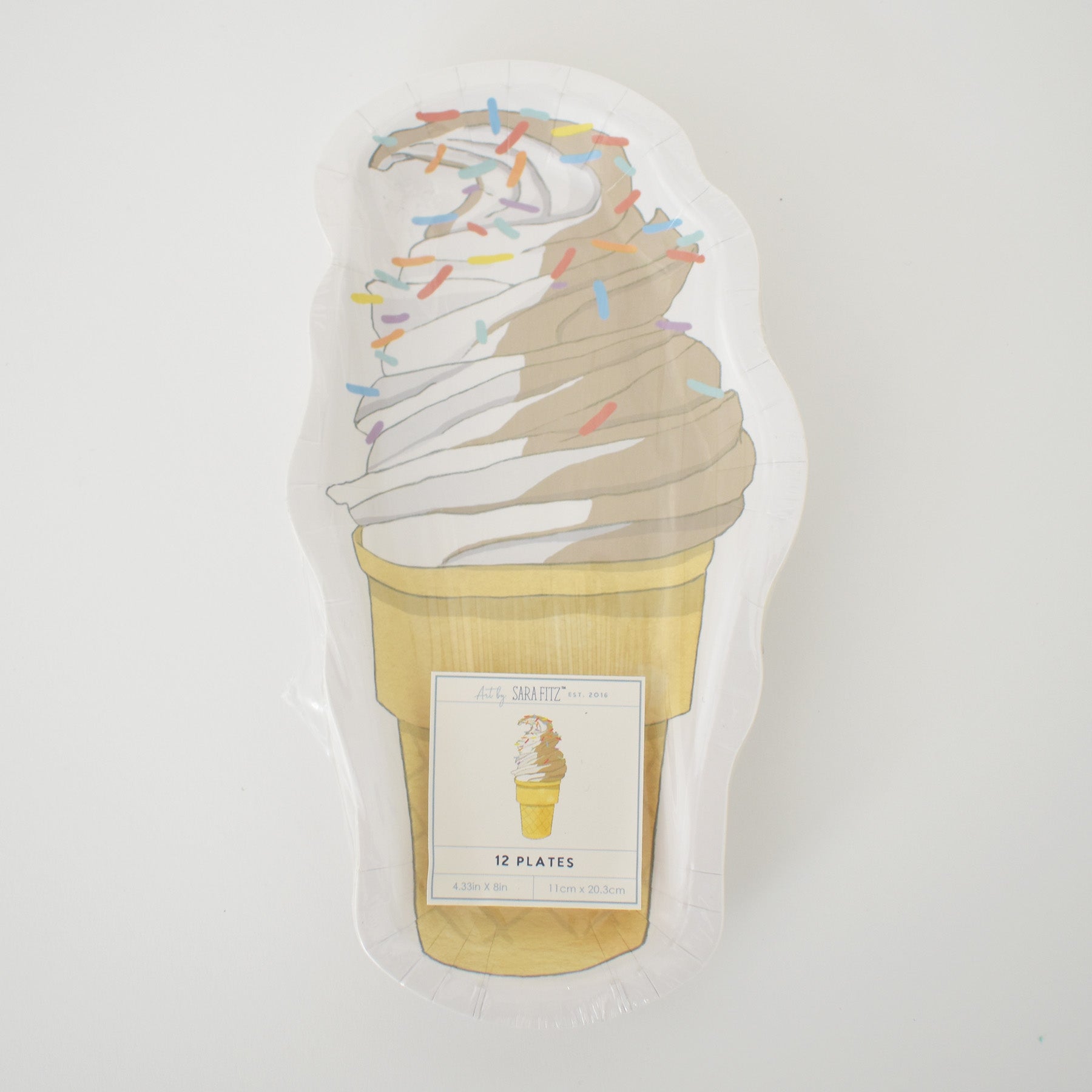 Soft Serve Shaped Paper Plates by Sara Fitz