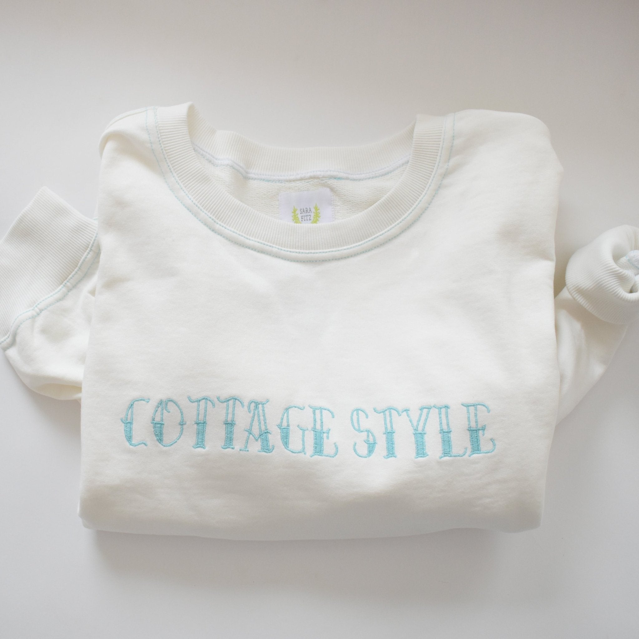 Embroidered Cottage Style Sweatshirt by Sara Fitz