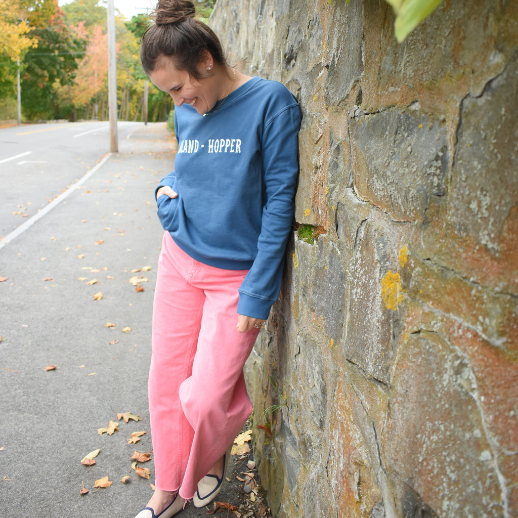 Embroidered Island-Hopper Sweatshirt by Sara Fitz