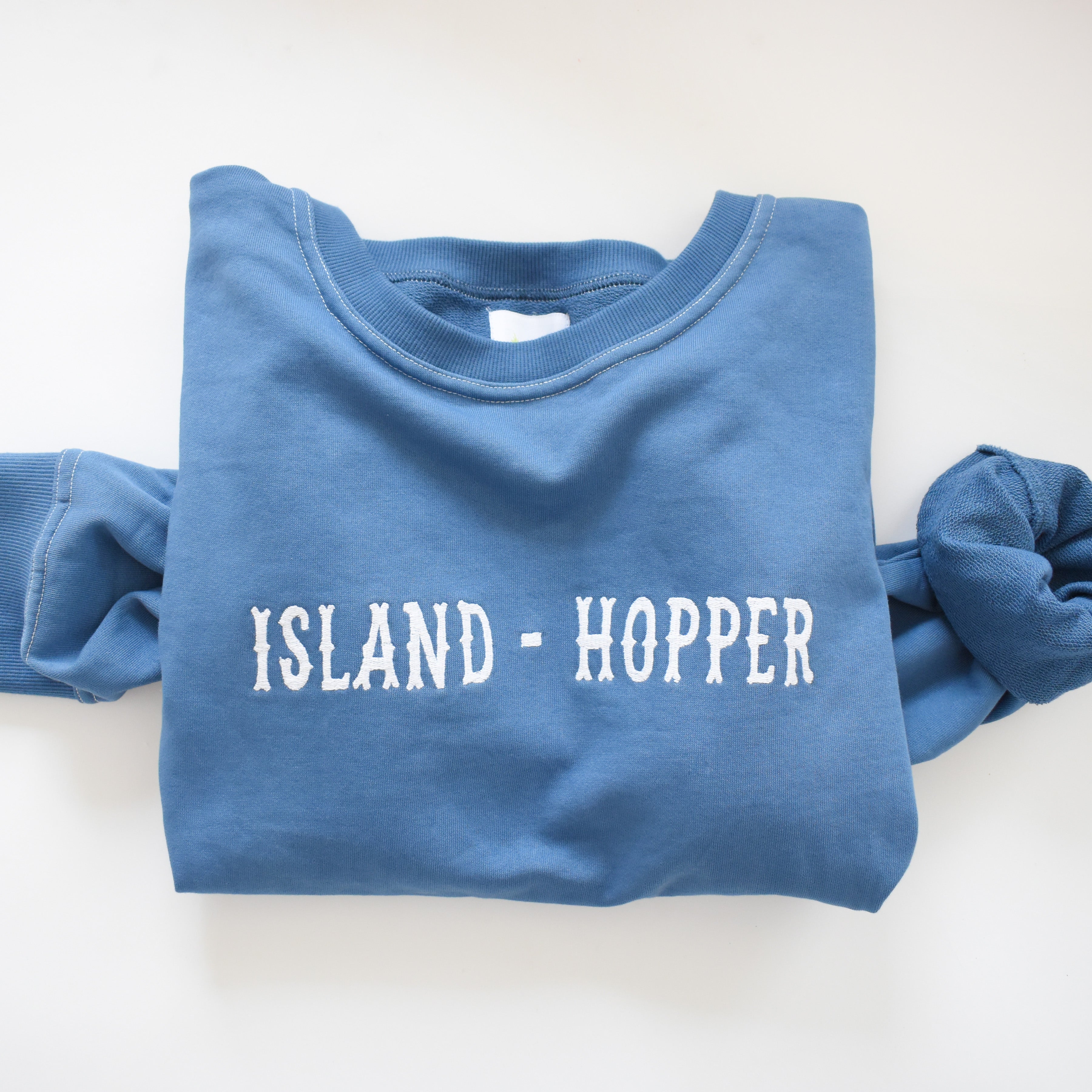 Embroidered Island-Hopper Sweatshirt by Sara Fitz