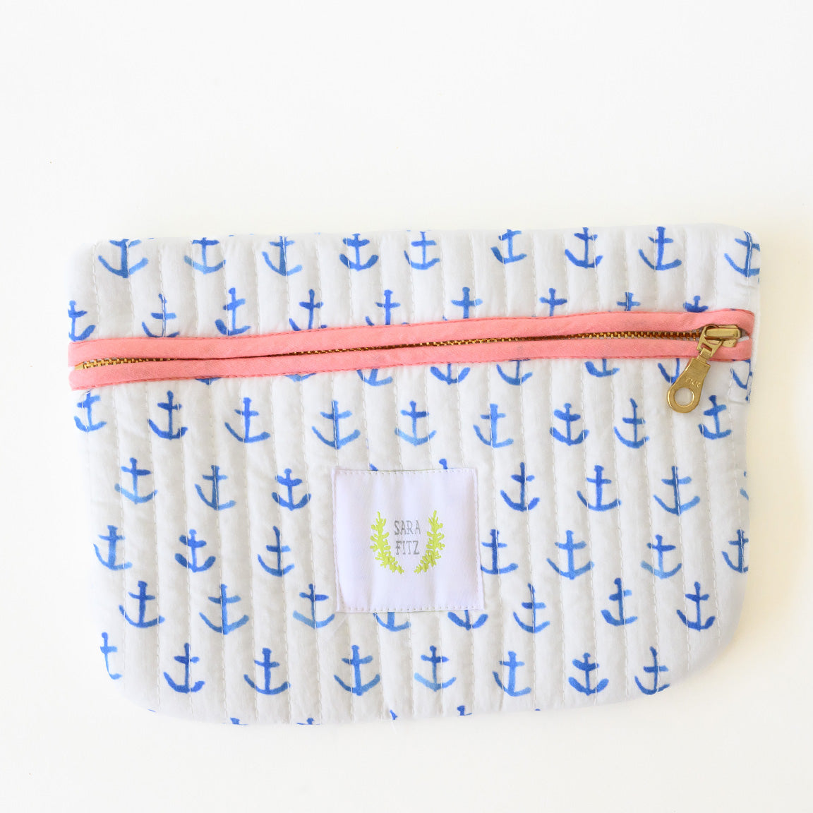 Expandable Tote, Blue Fish by Sara Fitz