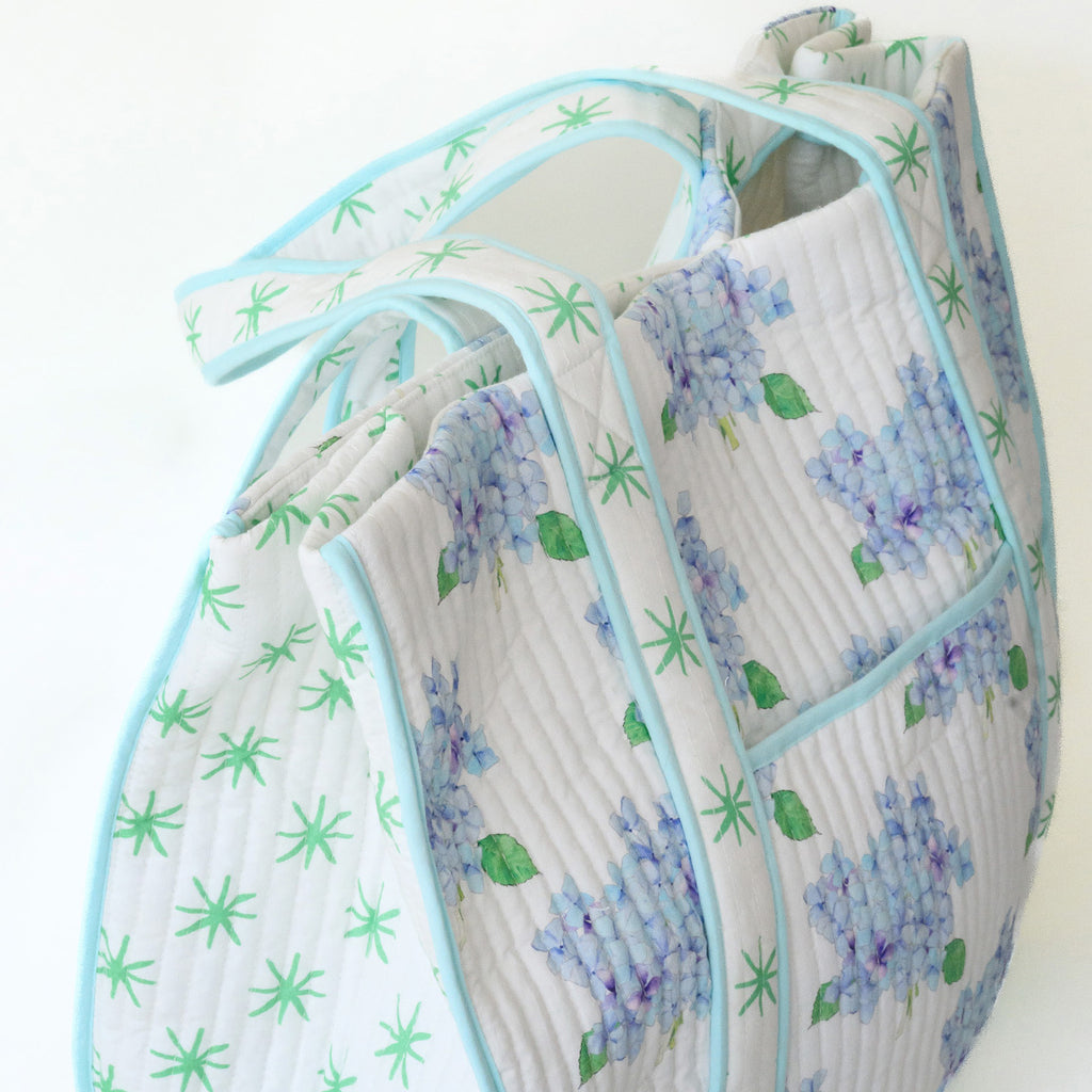 Expandable Tote, Hydrangea by Sara Fitz