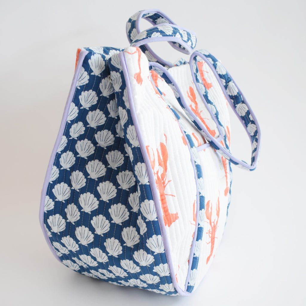 Expandable Tote, Lobster by Sara Fitz