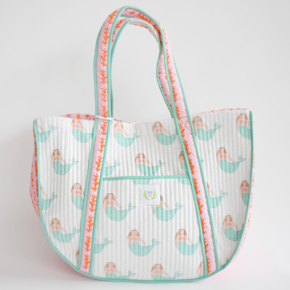Expandable Tote, Mermaid by Sara Fitz