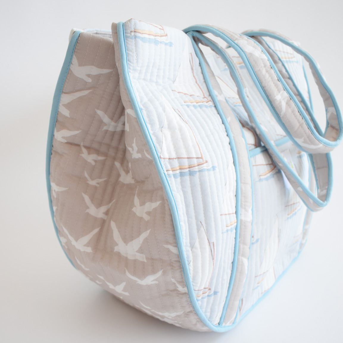 Expandable Tote, Sailboat by Sara Fitz