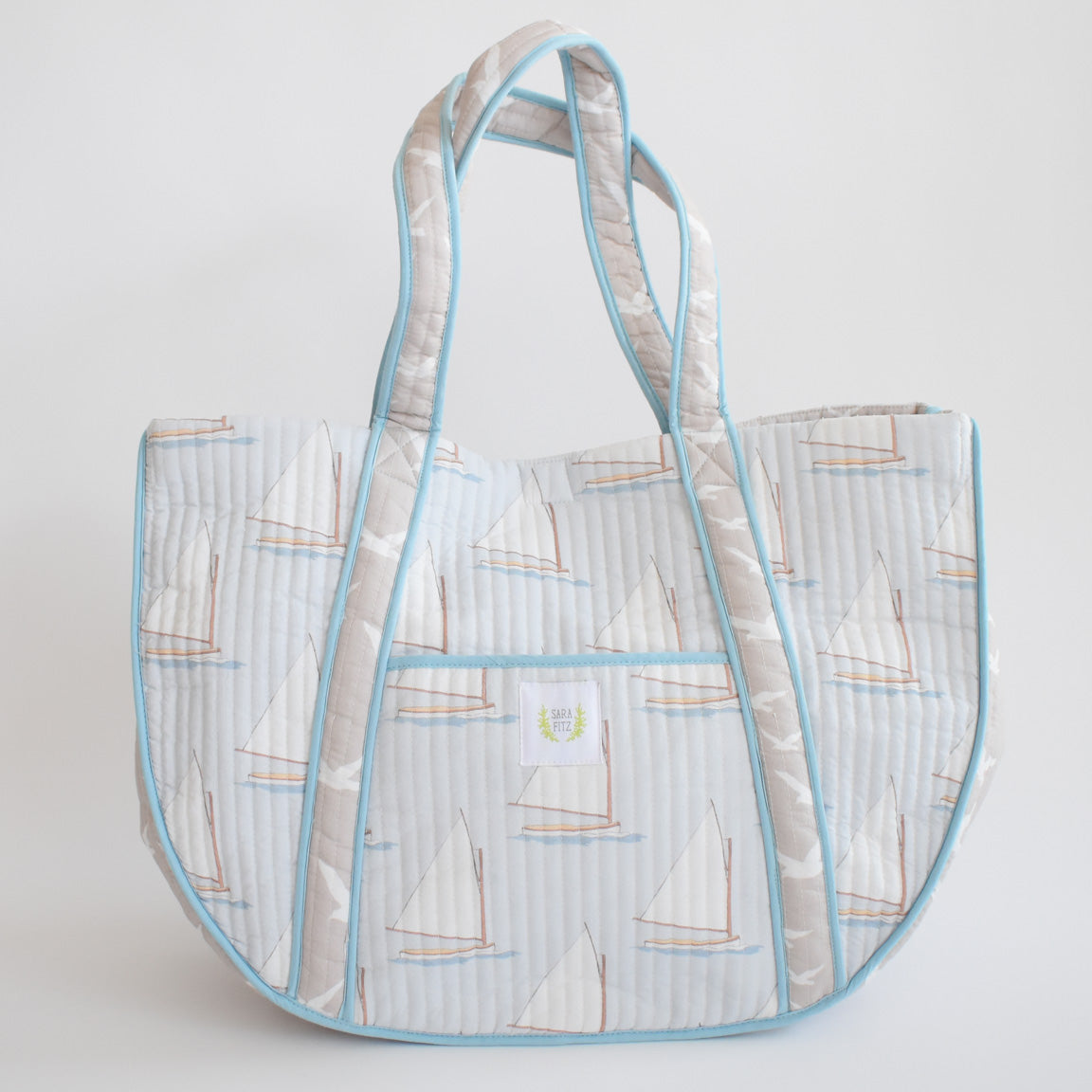 Expandable Tote, Sailboat by Sara Fitz