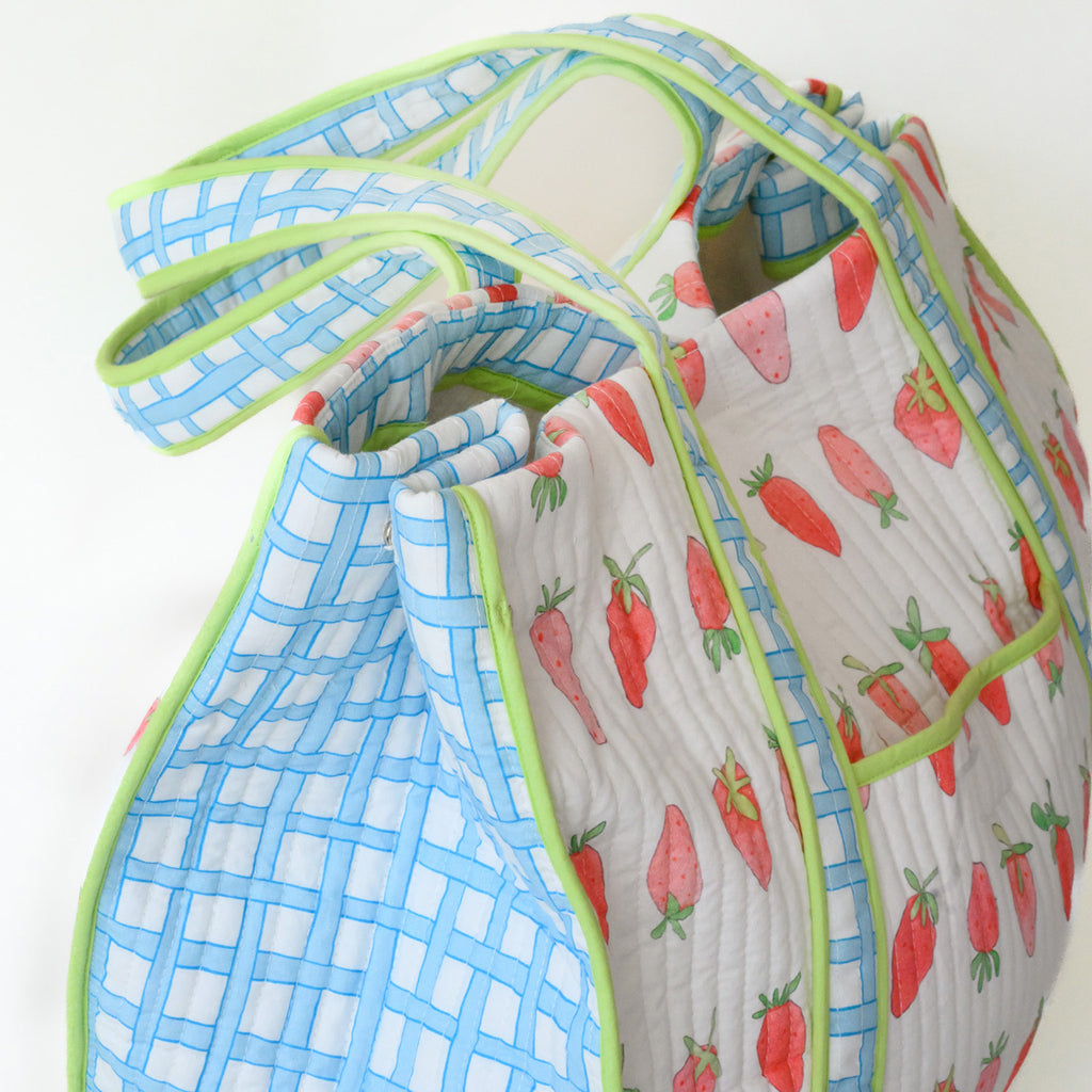 Expandable Tote, Strawberry by Sara Fitz