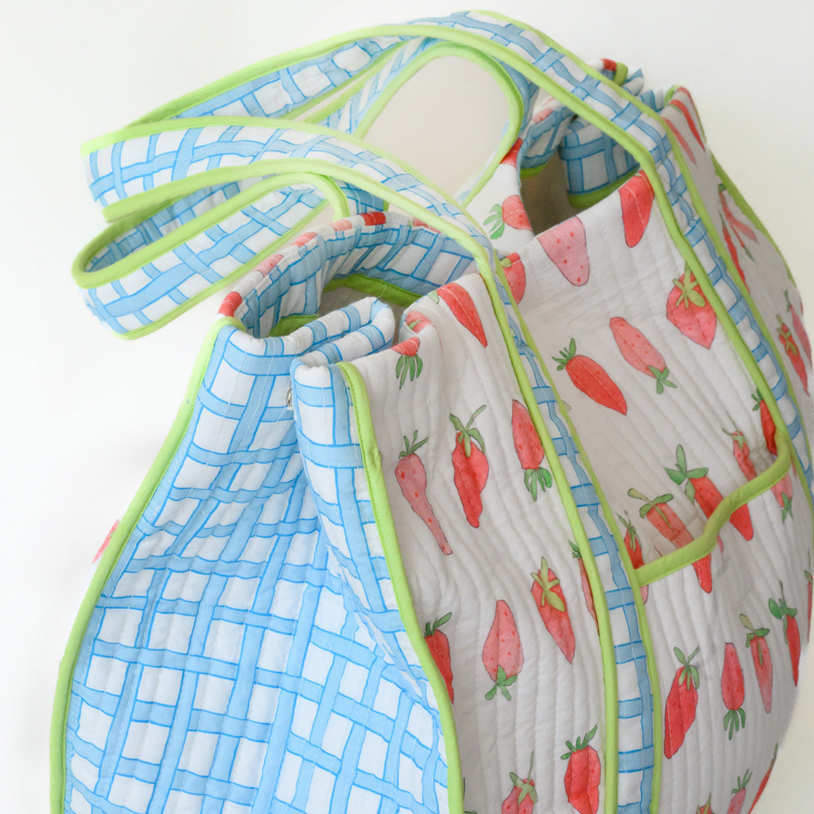 Expandable Tote, Strawberry by Sara Fitz