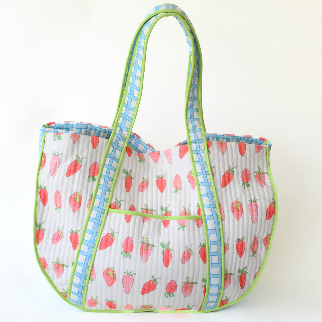 Expandable Tote, Strawberry by Sara Fitz